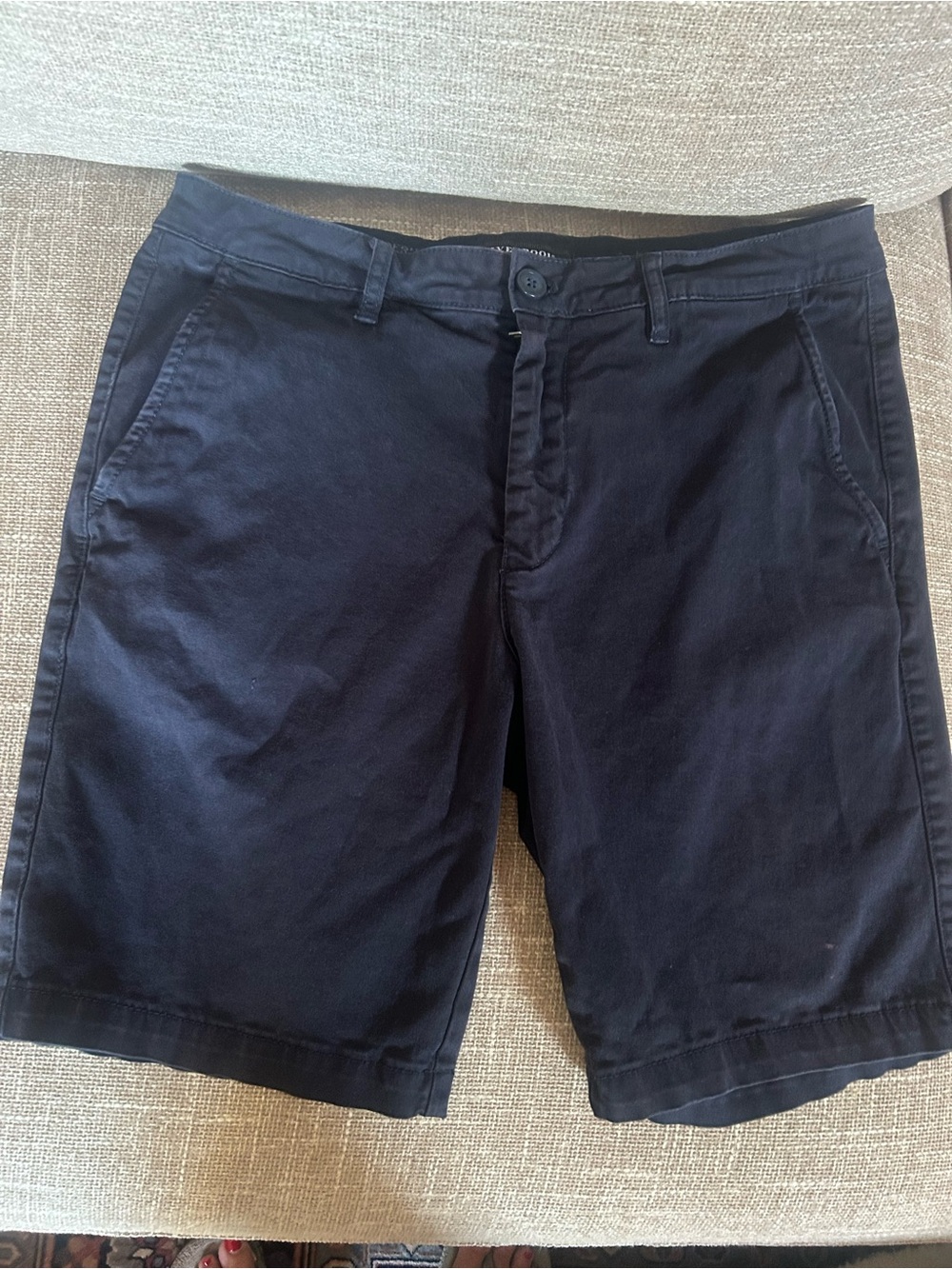 Liverpool Men's Navy Flat-Front Cotton Shorts